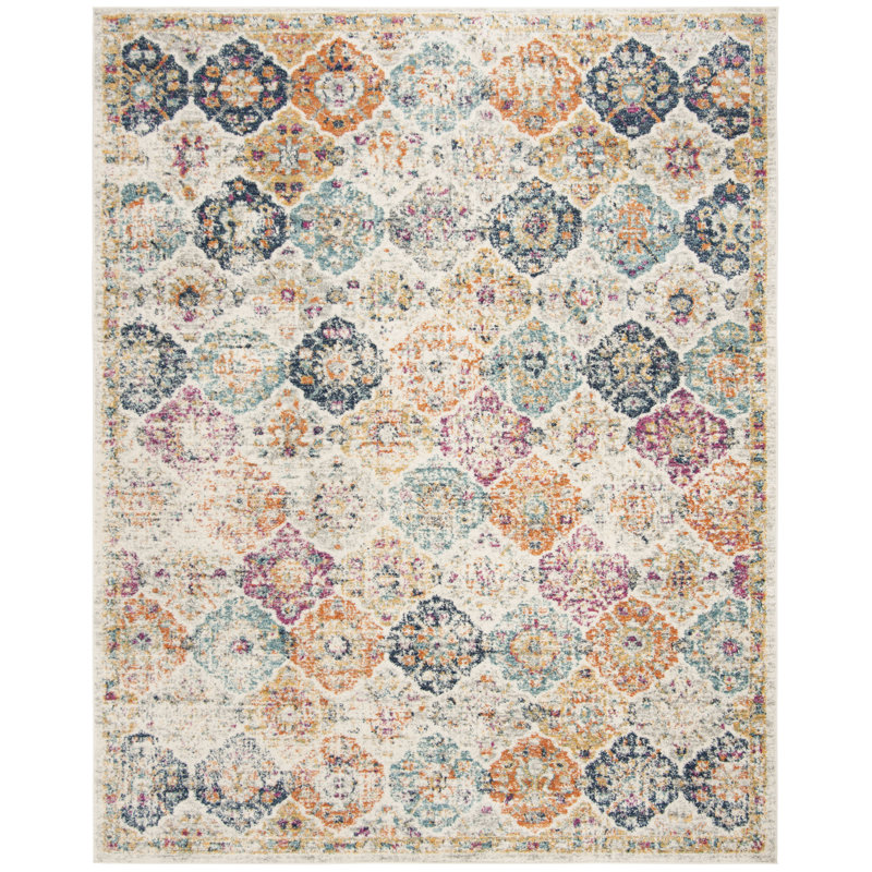 Mistana™ Katie Cream/Light Gray/Orange Rug & Reviews Wayfair